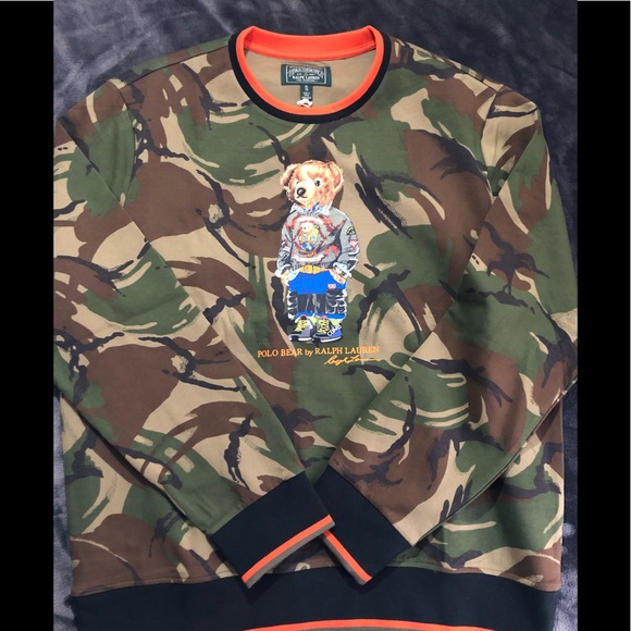 camo polo bear sweater